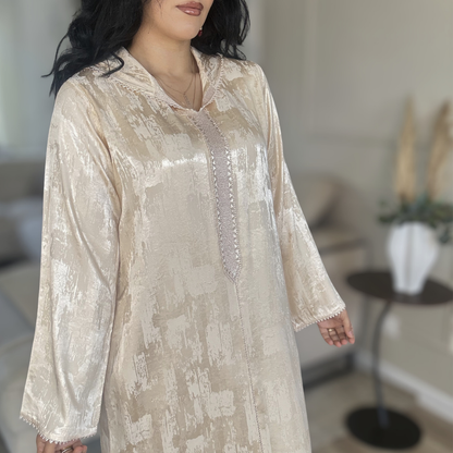 Jellaba Satinée Randa – Élégance Intemporelle