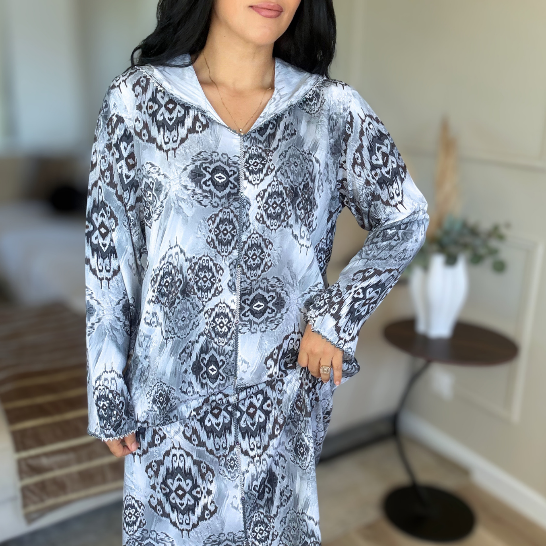 Jellaba Randa – Coton Fluide Imprimé